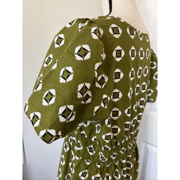 Anthropologie Green Print Maxi Dress XL - Picture 4 of 8